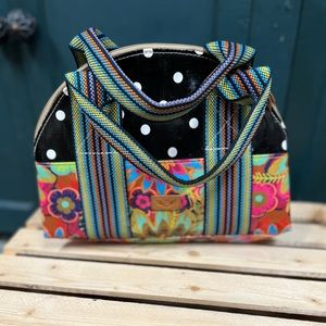 RETIRED Multi color, Consuela U-Tote. Easy to clean! PERFECT first purse!
